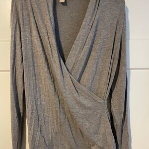 Banana Republic Gray XL Wrap Top